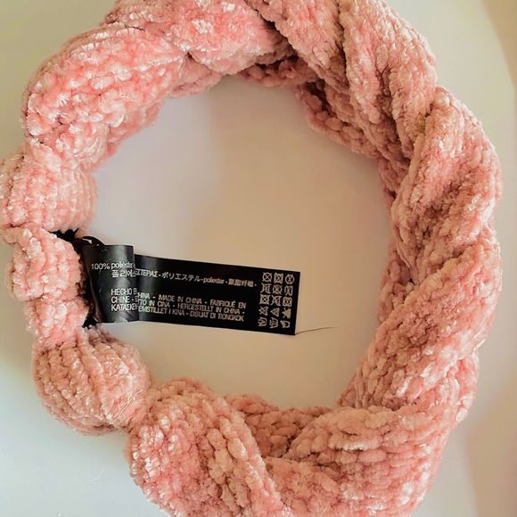 Set! Zara Chenille Braided Turban Style Headband & Blue & White Striped Headband - Picture 6 of 11